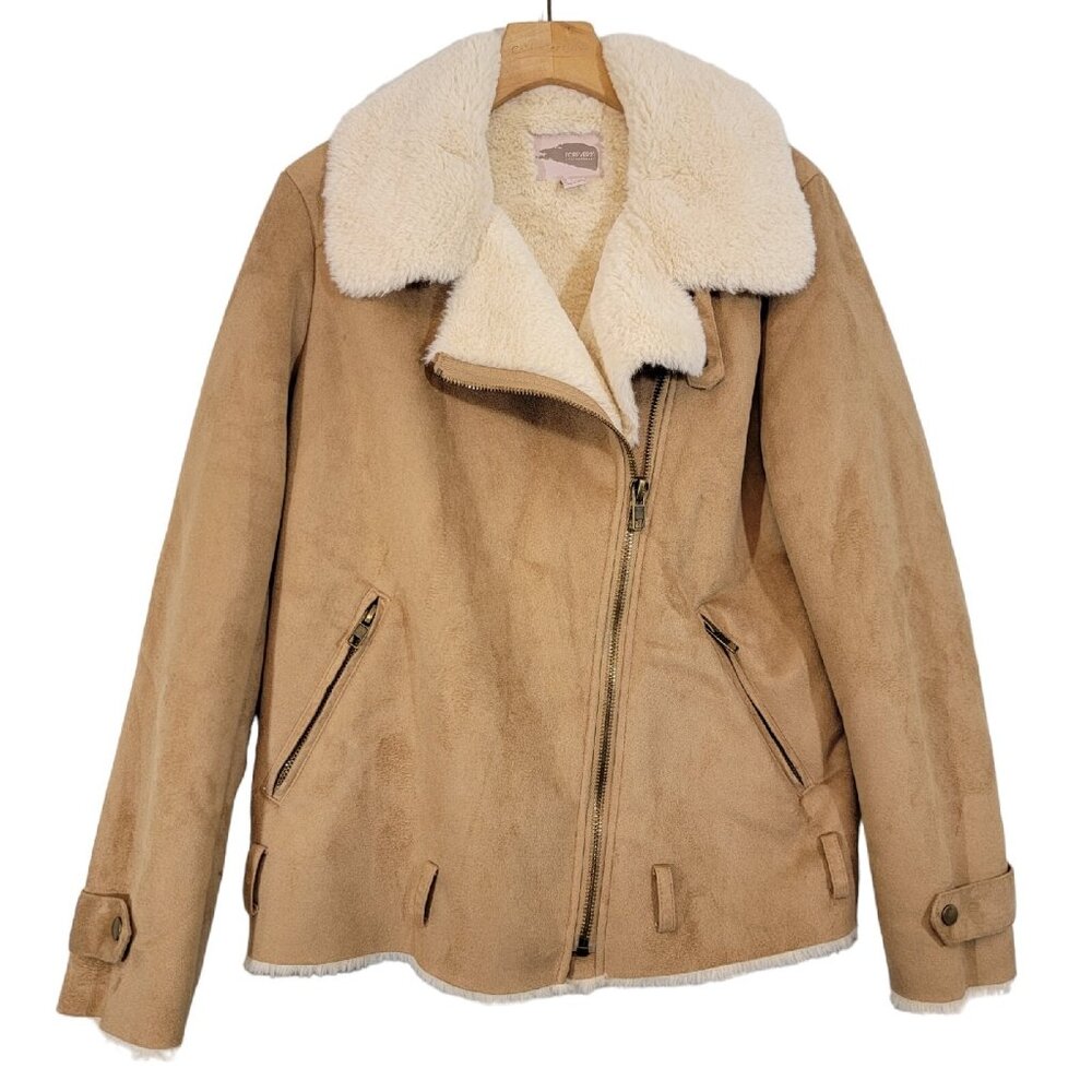 NWOT Forever 21‎ Coat Super Soft Faux Shearling Jacket Womens Size S